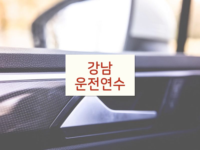 강남운전연수 후기