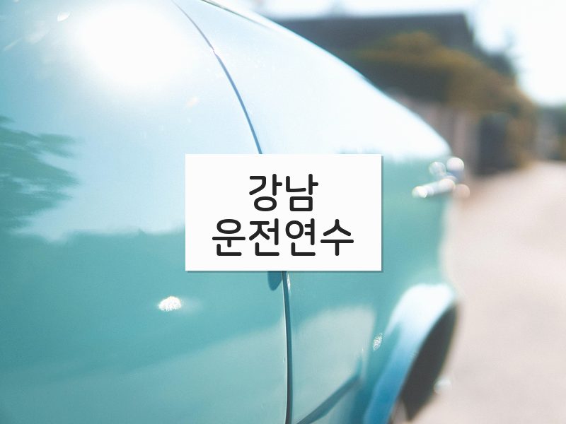 강남운전연수 후기