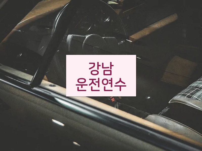 강남운전연수 후기