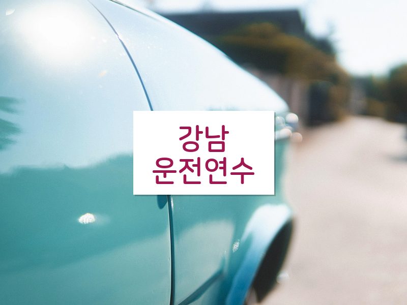강남운전연수 후기