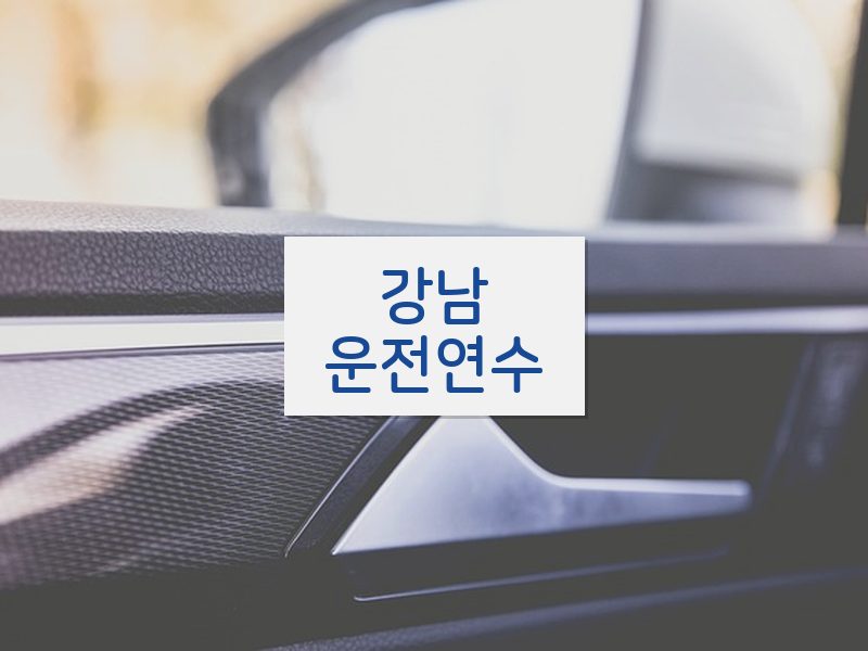 강남운전연수 후기