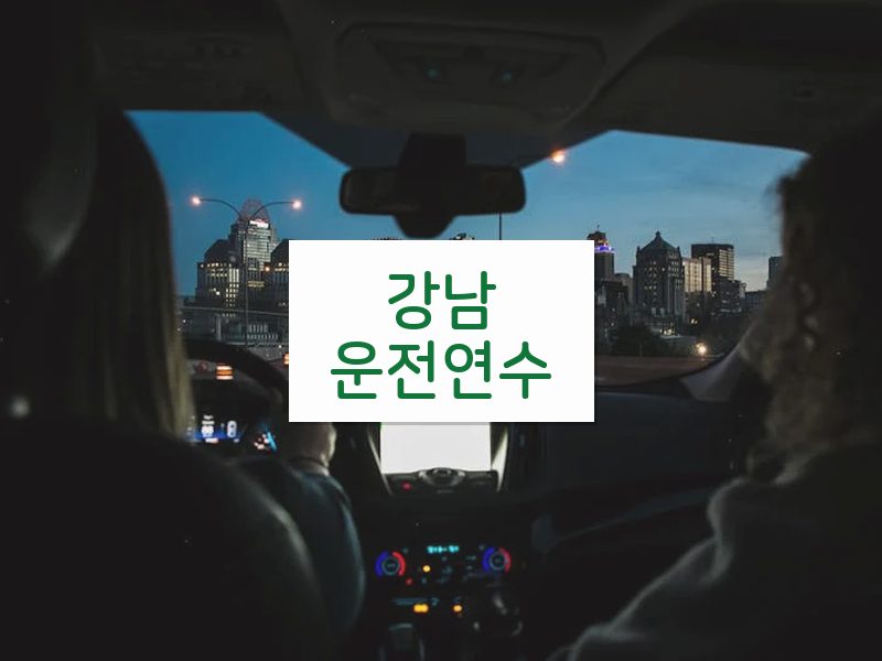 강남운전연수 후기
