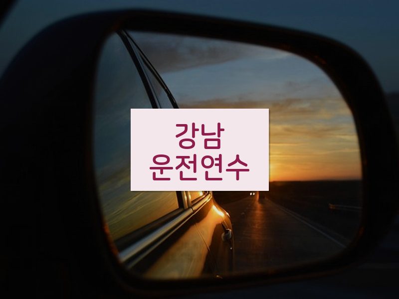강남운전연수 후기