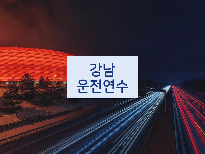 강남운전연수 후기