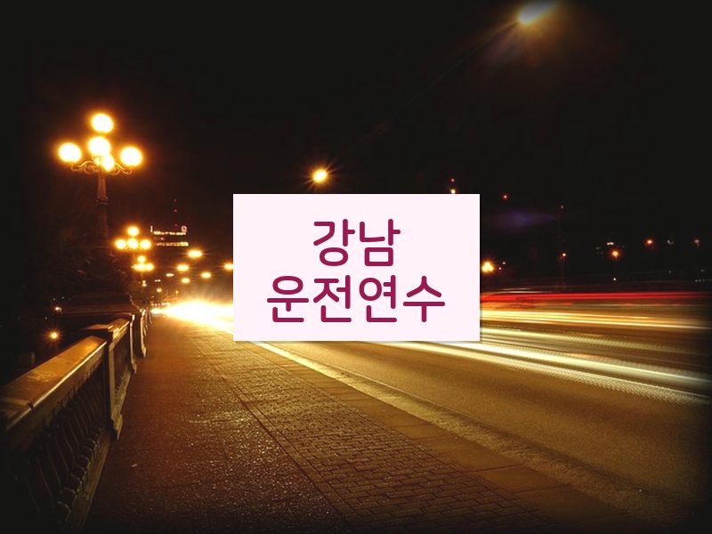 강남운전연수 후기