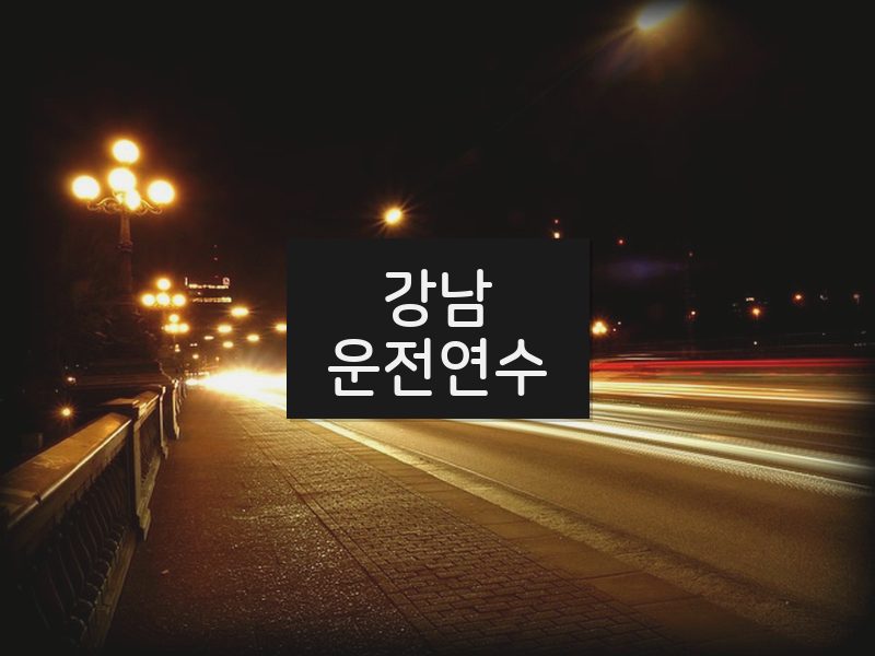 강남운전연수 후기