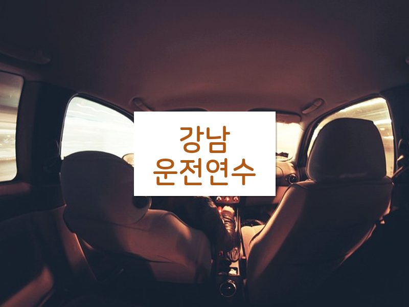 강남운전연수 후기