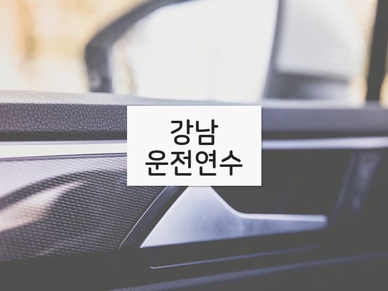 강남운전연수 후기