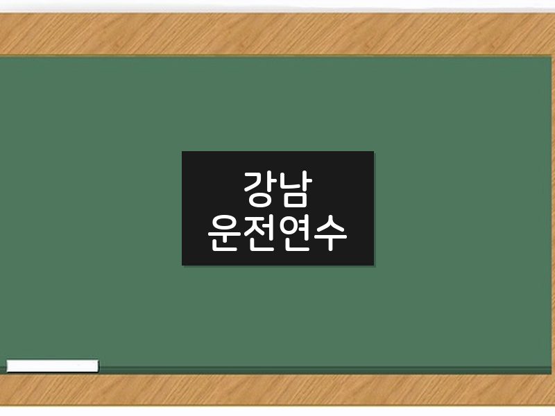 강남운전연수 후기