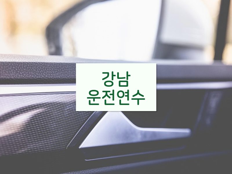 강남운전연수 후기