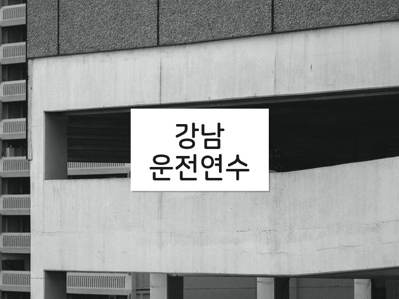 강남운전연수 후기
