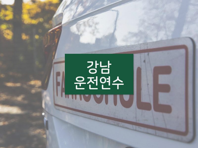 강남운전연수 후기