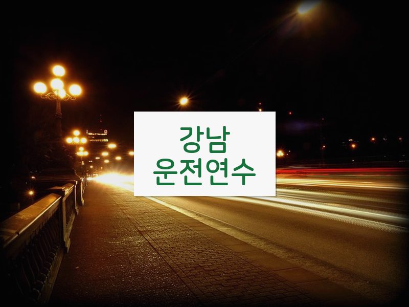 강남운전연수 후기