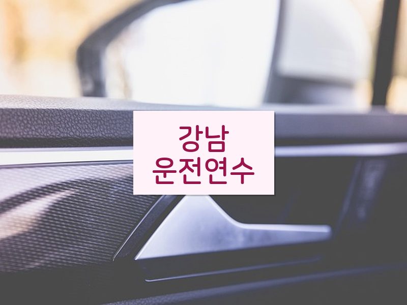 강남운전연수 후기