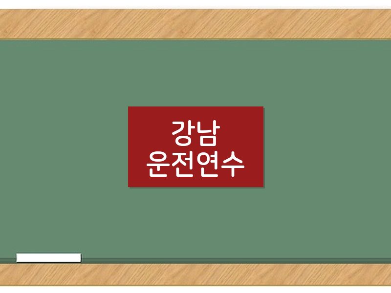 강남운전연수 후기
