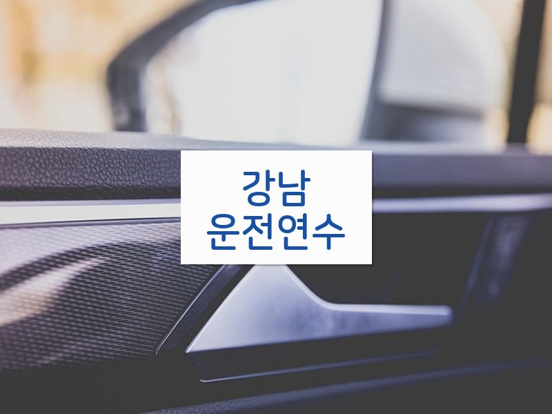 강남운전연수 후기