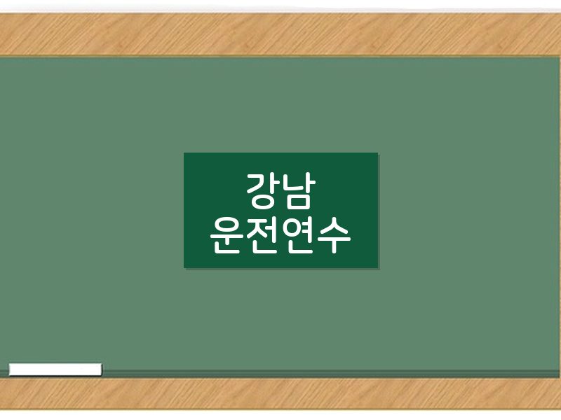 강남운전연수 후기