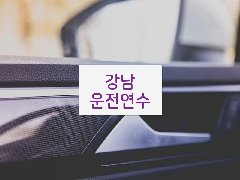 강남운전연수 후기