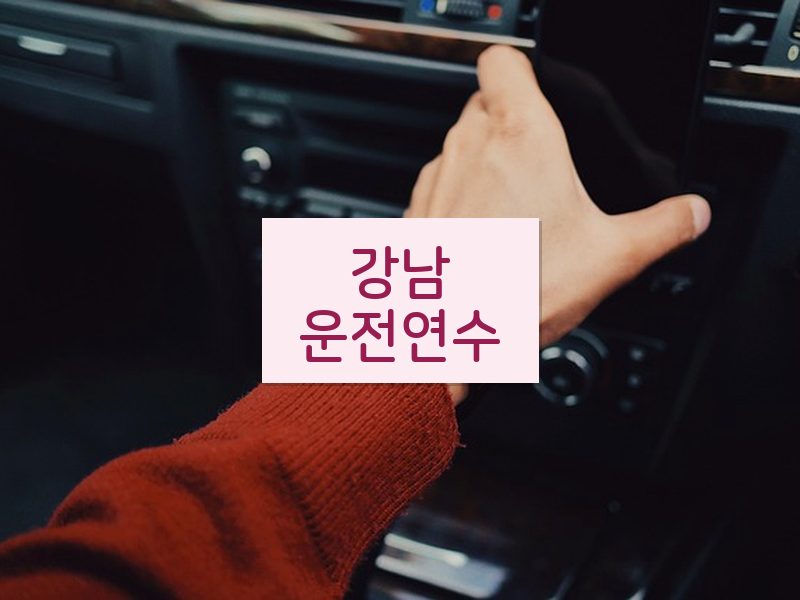 강남운전연수 후기