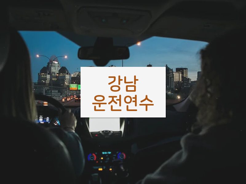 강남운전연수 후기