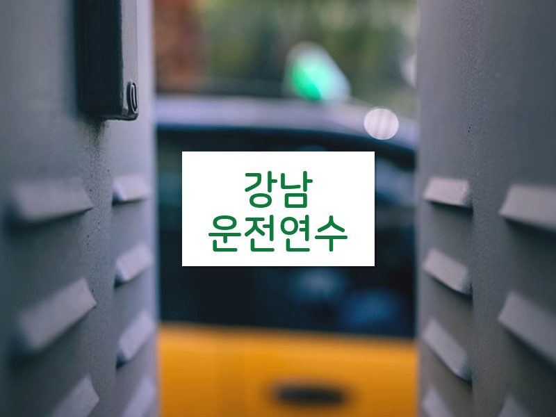강남운전연수 후기
