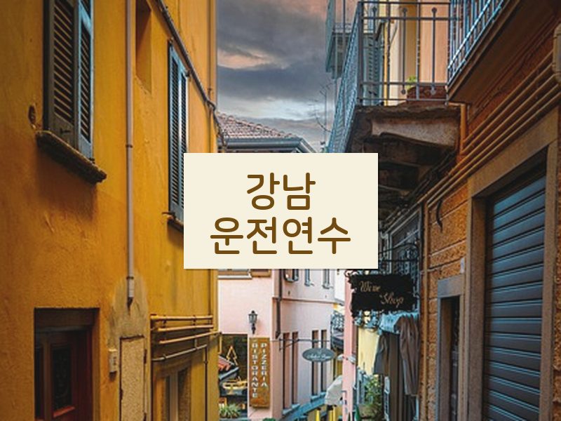 강남운전연수 후기