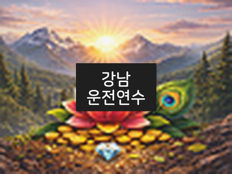 강남운전연수 후기