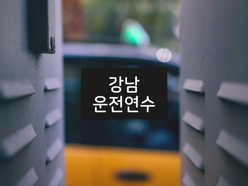 강남운전연수 후기
