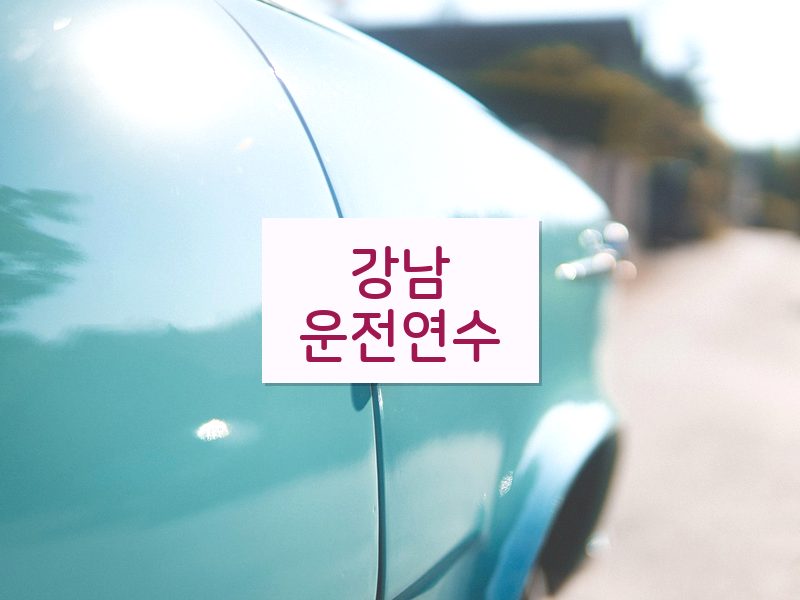 강남운전연수 후기