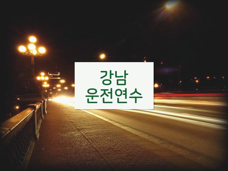 강남운전연수 후기