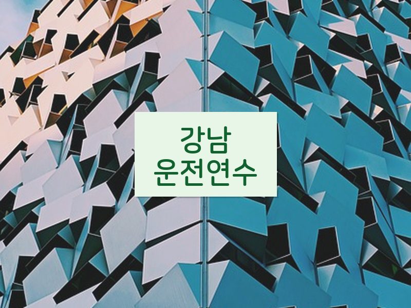 강남운전연수 후기