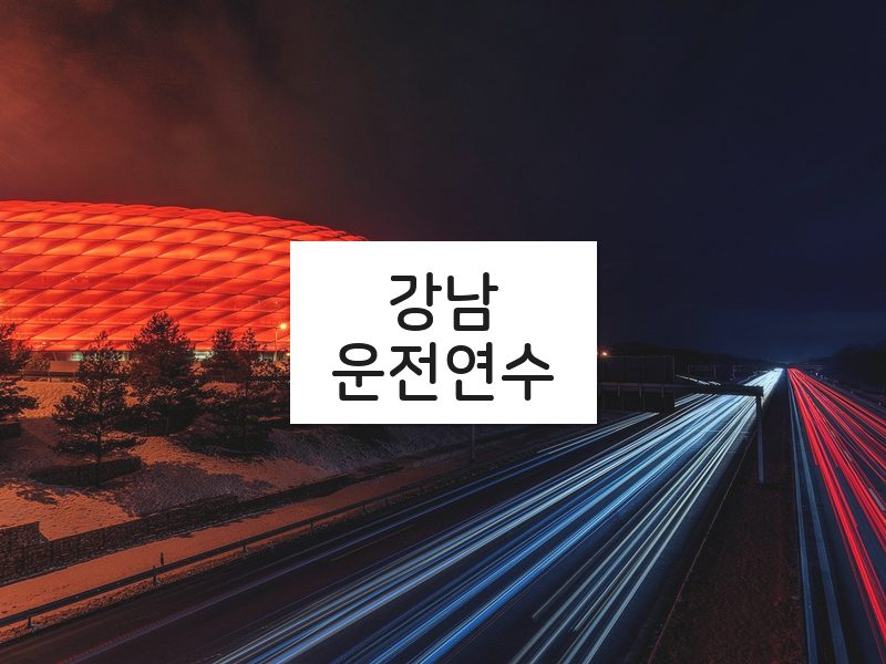 강남운전연수 후기
