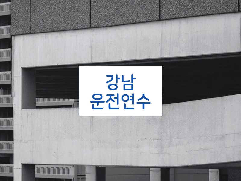 강남운전연수 후기