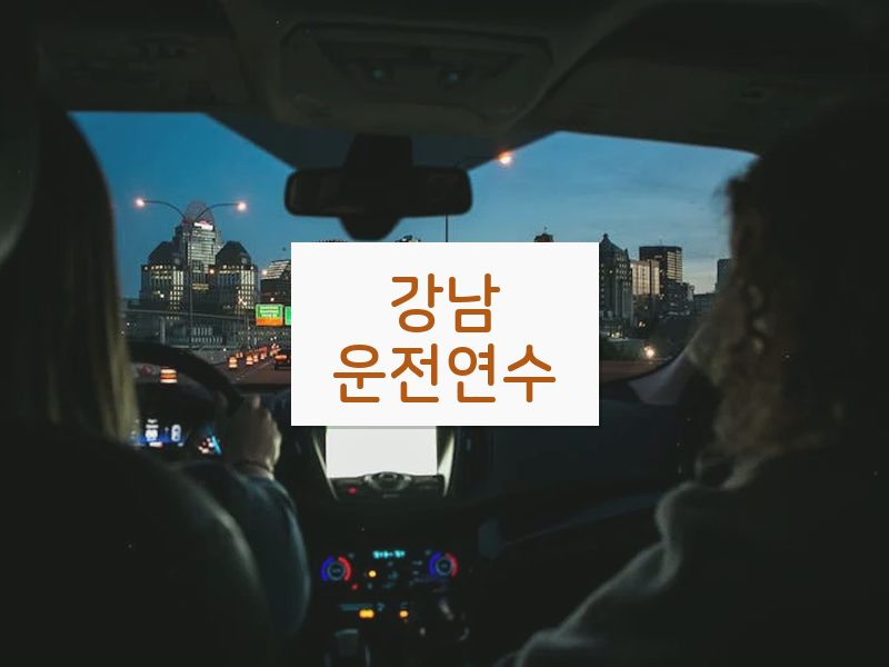 강남운전연수 후기