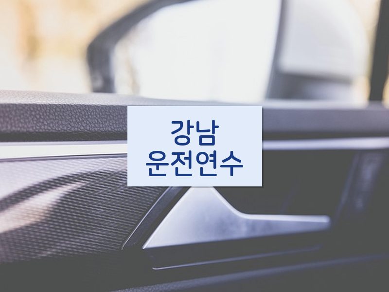 강남운전연수 후기