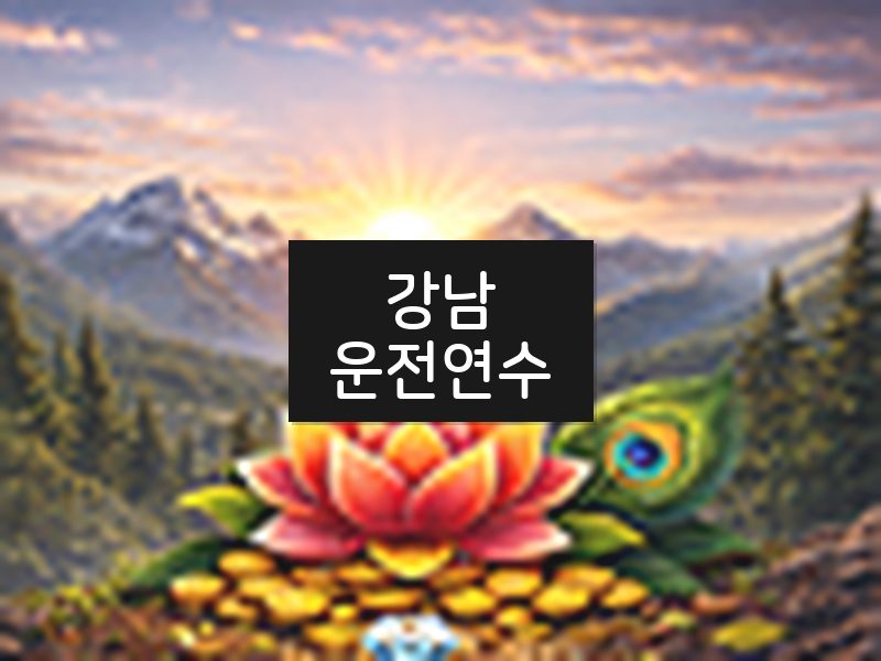 강남운전연수 후기