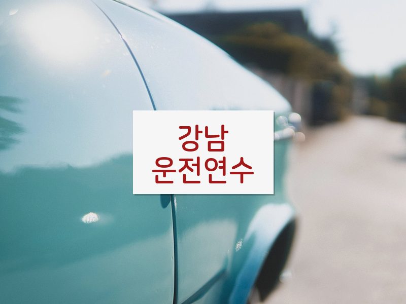 강남운전연수 후기