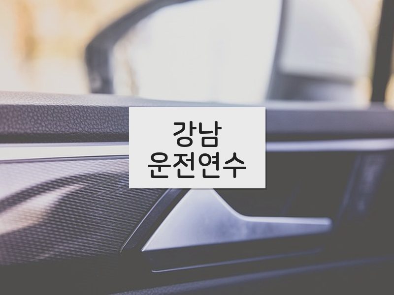 강남운전연수 후기