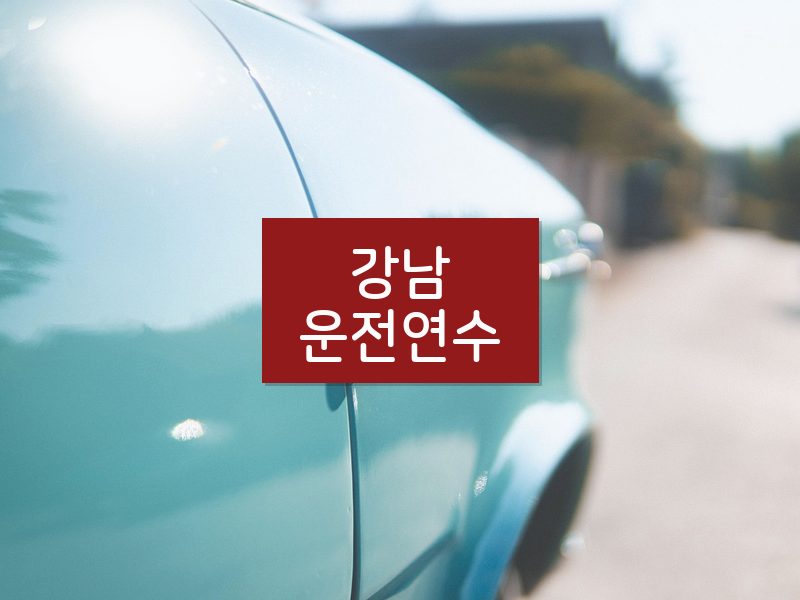 강남운전연수 후기