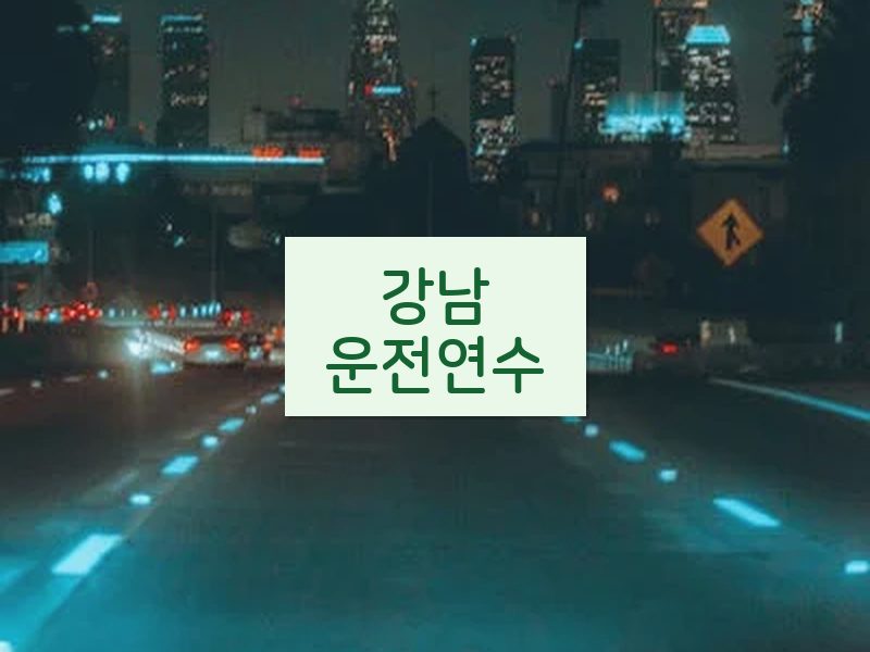 강남운전연수 후기