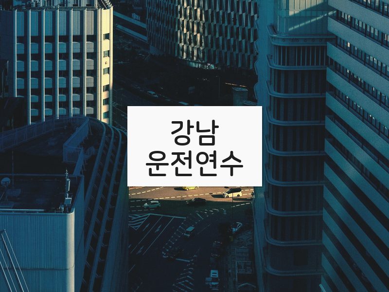 강남운전연수 후기