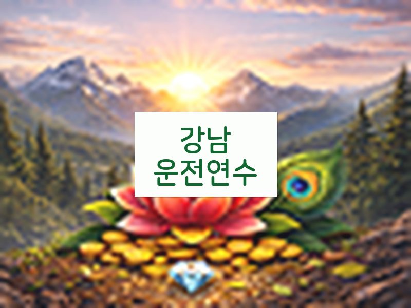 강남운전연수 후기