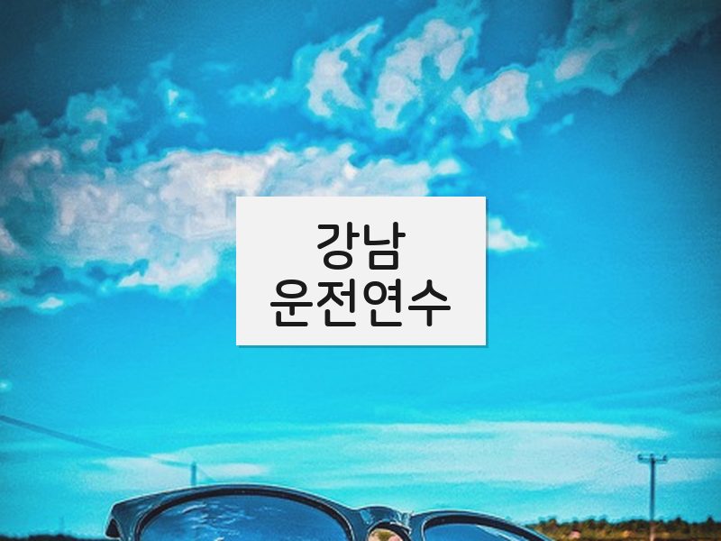 강남운전연수 후기