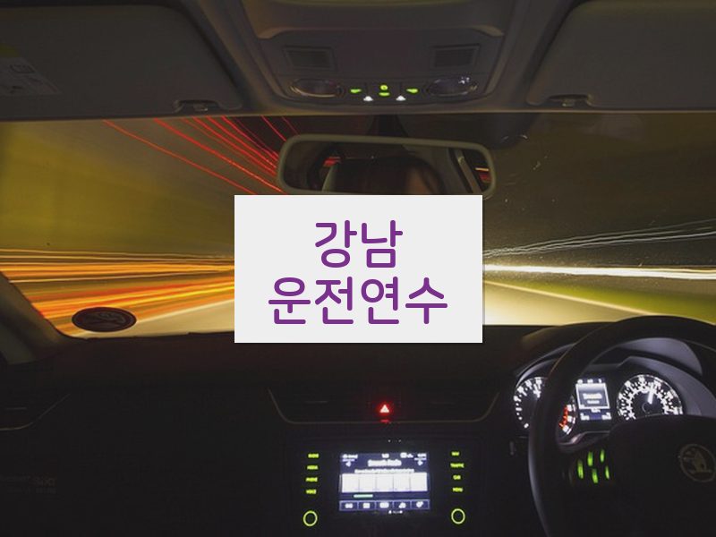강남운전연수 후기