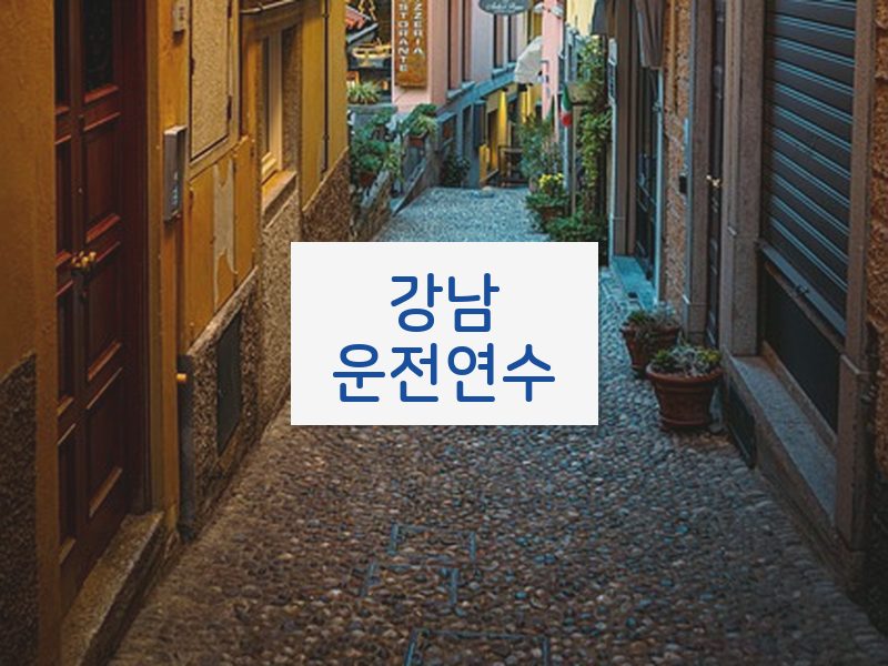강남운전연수 후기