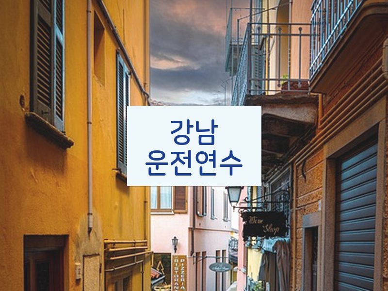 강남운전연수 후기