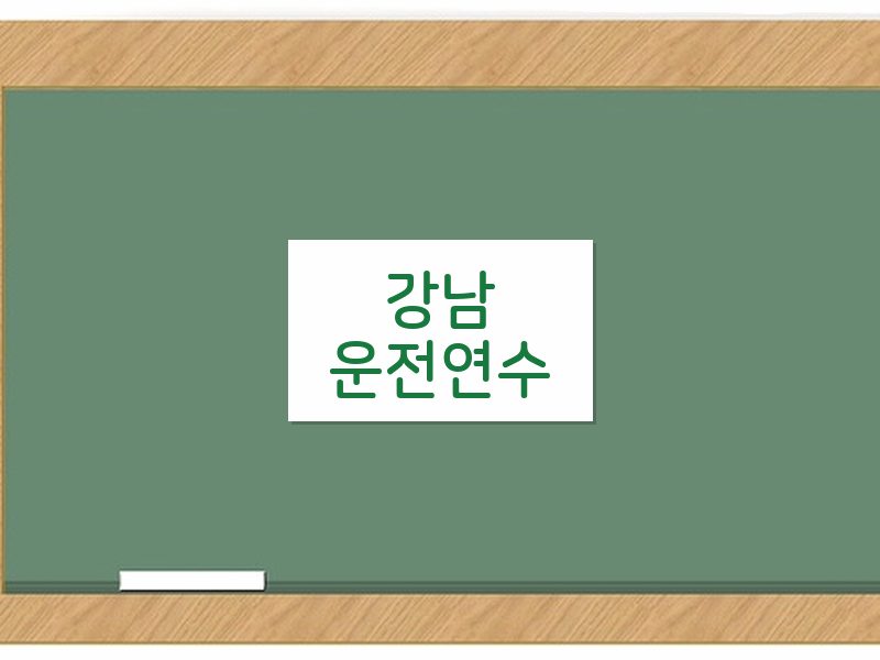 강남운전연수 후기