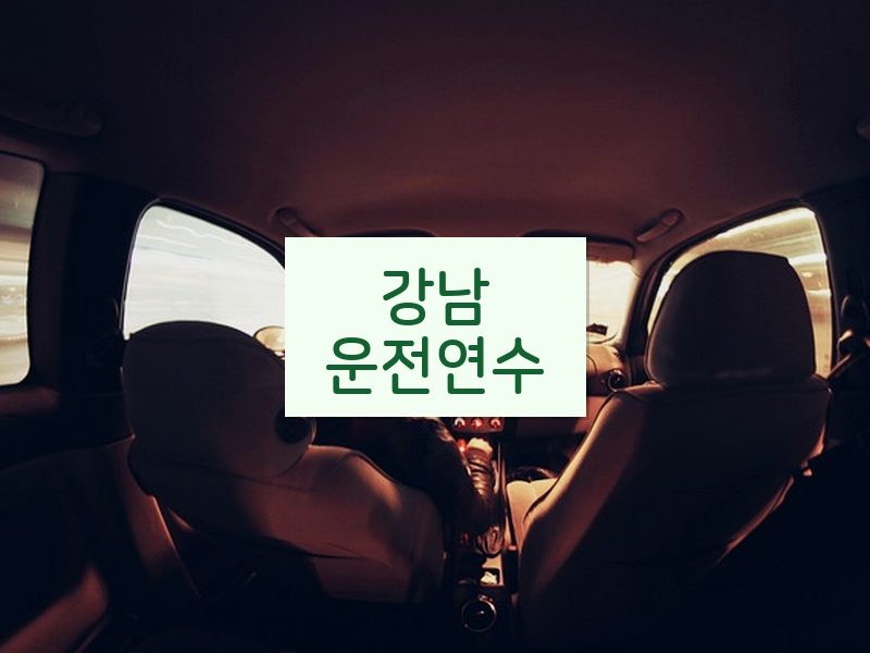 강남운전연수 후기