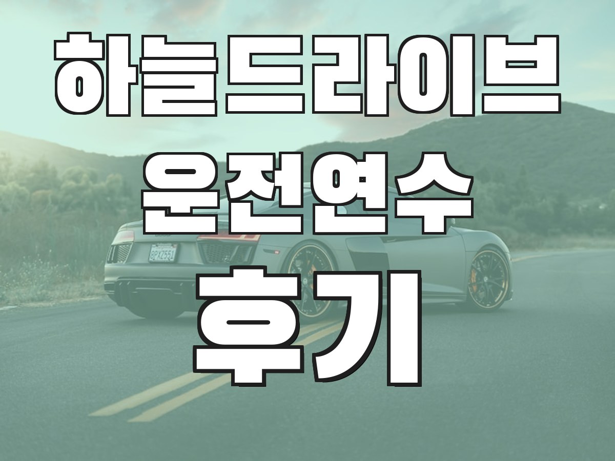 하늘드라이브 운전연수 후기 - 실제 수강생 후기