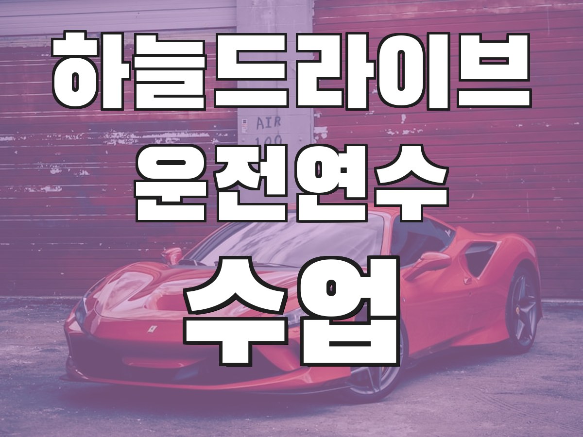 하늘드라이브 운전연수 수업 - 맞춤 연수 프로그램